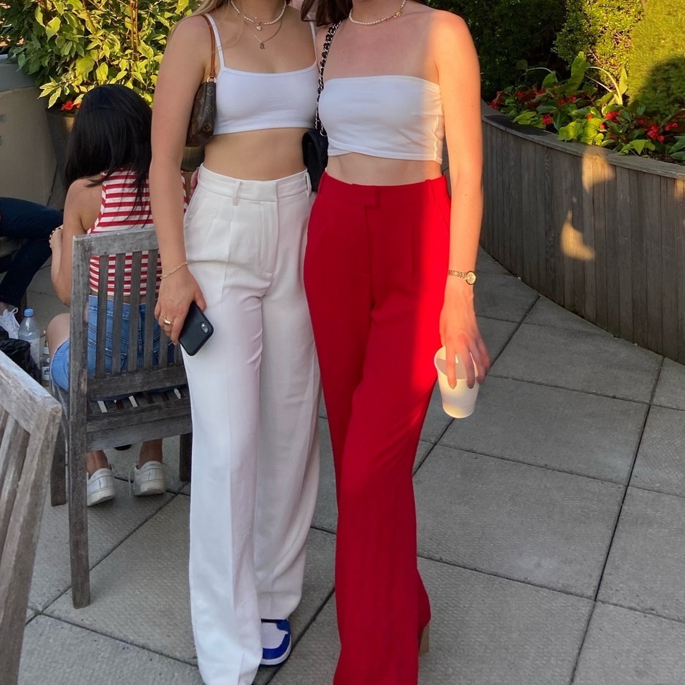 White Topshop Bandeau Top Size 6 White Tube Top White Strapless Top